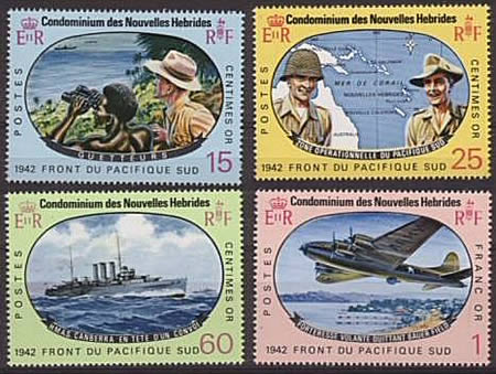 Début des combats du pacifique Sud