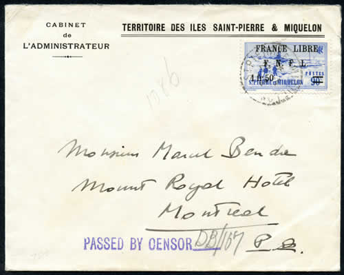 Timbre FNFL sur lettre