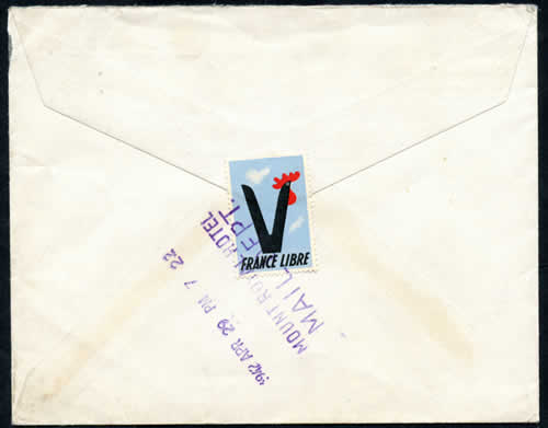 FNFL sur lettre verso