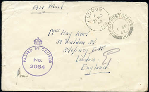 Lettre militaire britannique