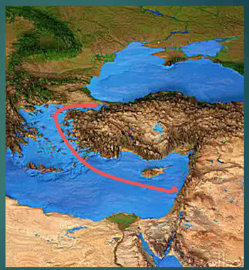 trajet bateau de Haifa à Istanbul