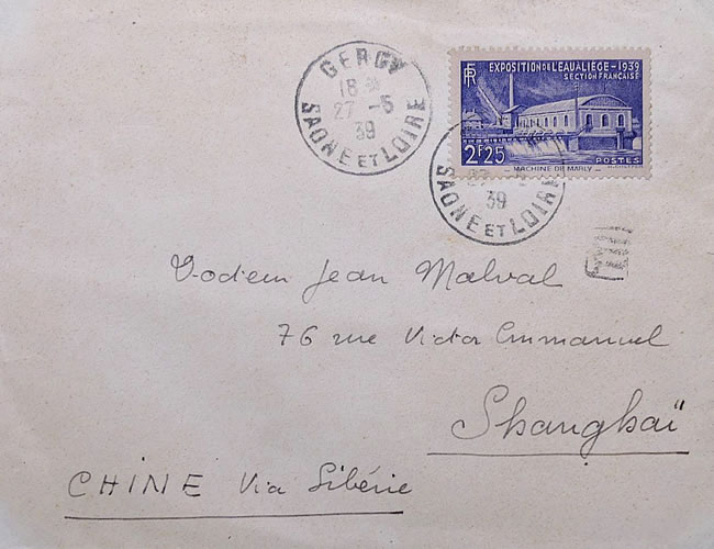 Timbre exposition de Liège pour Shanghai 