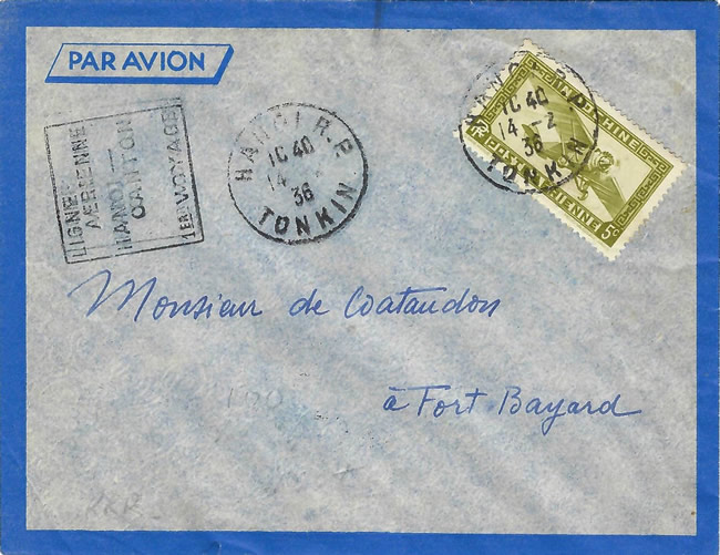 Premier vol Hanoi Canton Fev 1936