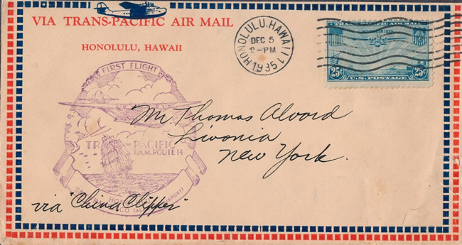 Premier vol Honolulu San Francisco 1935