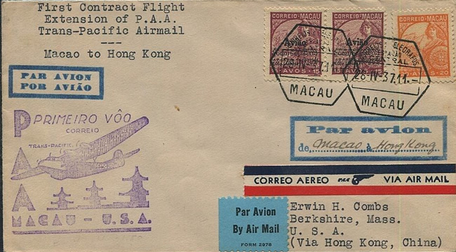 Premier vol Macau USA avril 1937
