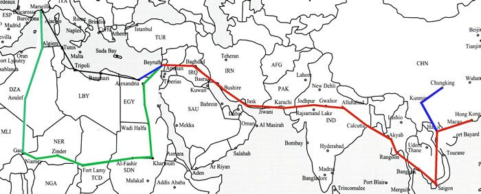 Liaisons Chine France avant  mai-juin 1940