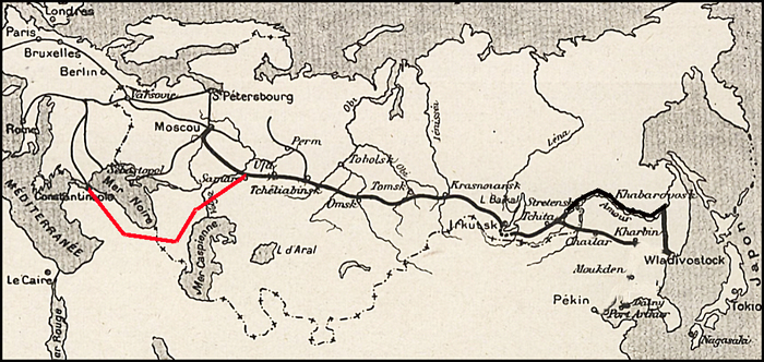 Un des tracés du transsibérien