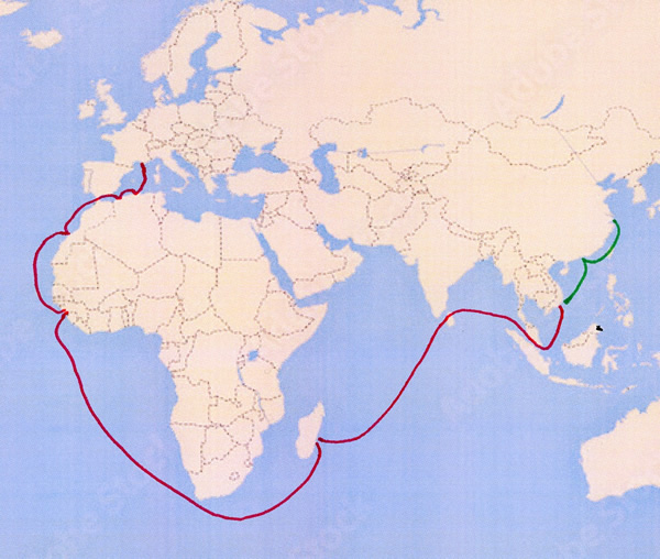 Ligne maritime de guerre entre Saigon et Marseille