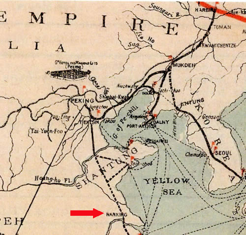 Trajet nankin Tientsin Harbin