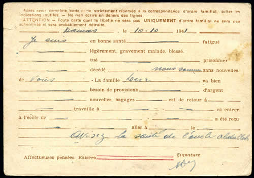 carte Damas Rouen verso