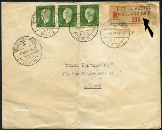 Lettre du BPM 7 en mars 1946