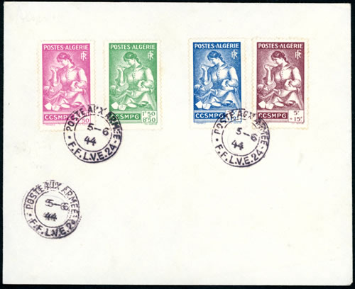 Lettre oblitérée du Vaguemestr d'étape de Lattaquié juin 44