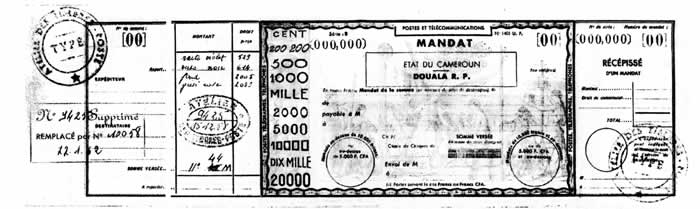 bon à tirer mandat UF Etat du Cameroun