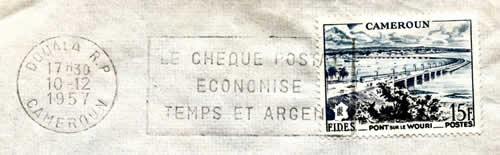 Flamme chèque postal à droite