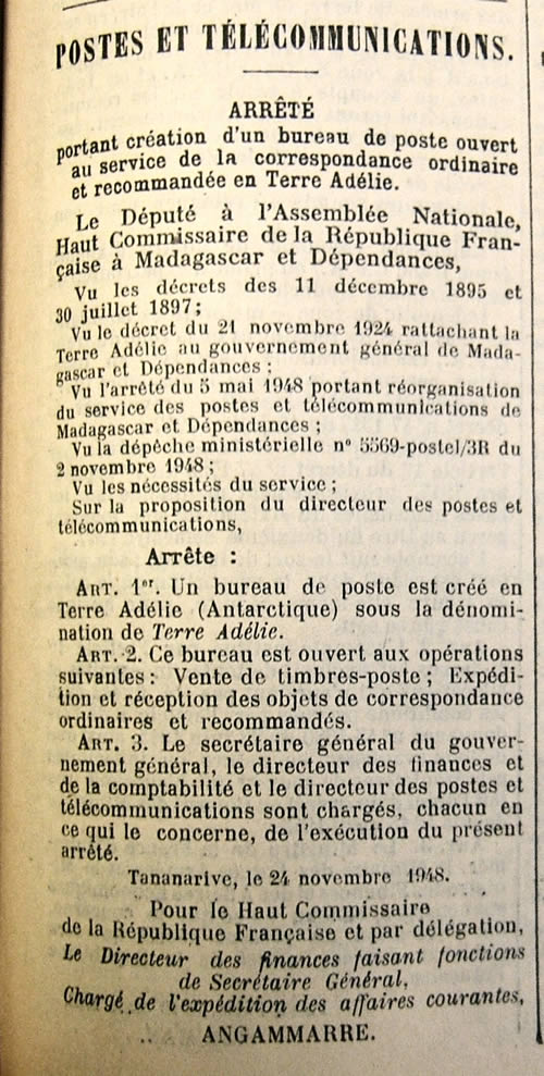 Création de terre Adélie