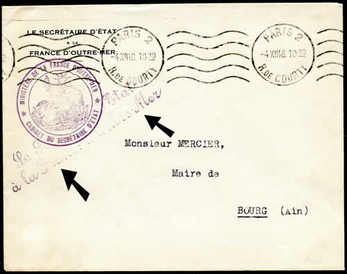 Franchise du secrétaire d'Etat