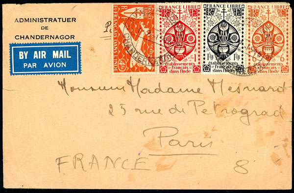 Lettre de l'Administrateur de Chandernagor 1946