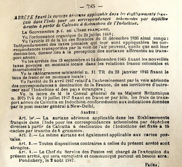 tarif poste aérienne