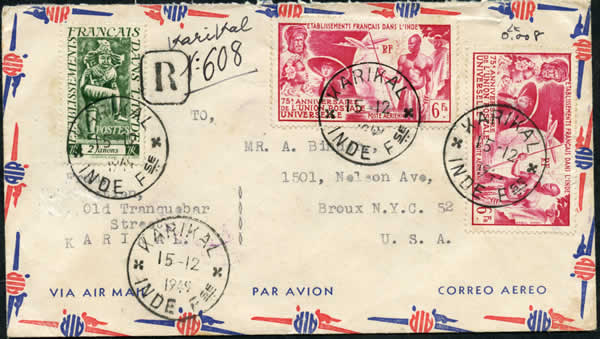 Lettre karikal vers new York