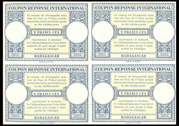 Madagascar 9 F CFA Bd4