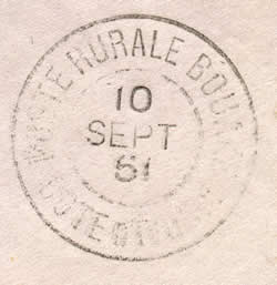 cachet Poste Rurale Boake