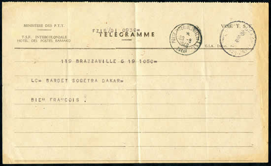 Télégramme intercolonial