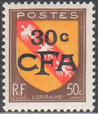 Réunion 30c émis le 1/1/49