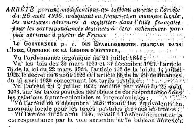Surtaxe aérienne de l'Inde pour l'AOF