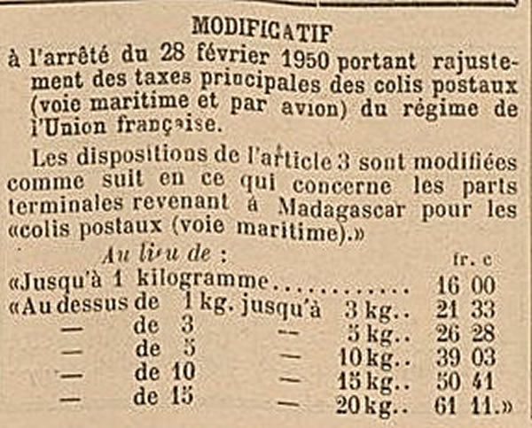 modificatif du 27/3/50