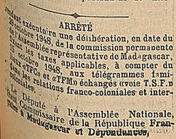 télégrammes union française