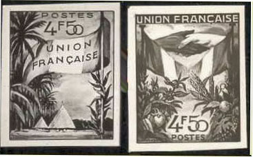 Essais timbres Union Française