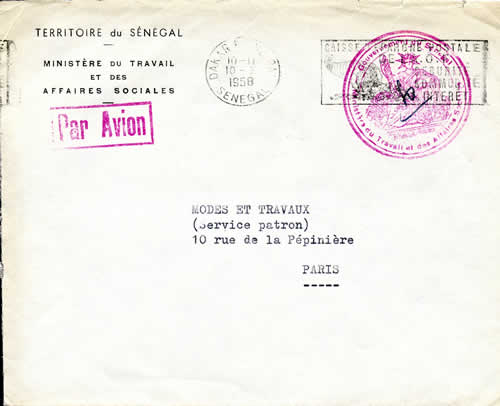 Lettre d'un ministère au Sénégal