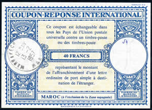 CRI 40F type Lo 16u Maroc à l'exclusion de la zone espagnole