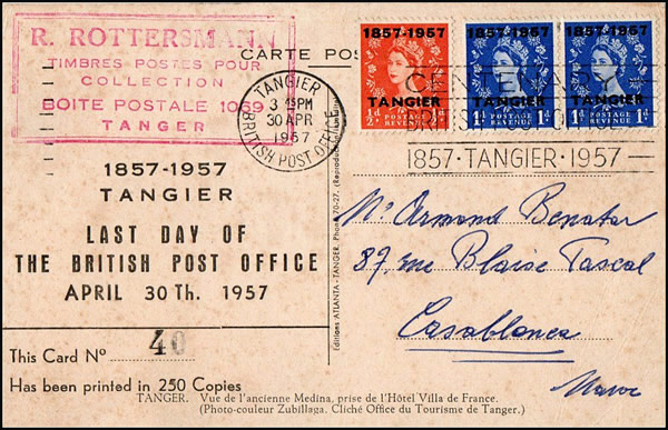 OMEC centenaire du timbre britannique à Tanger