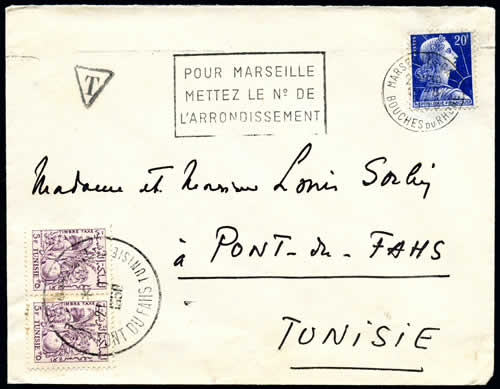 Lettre taxée