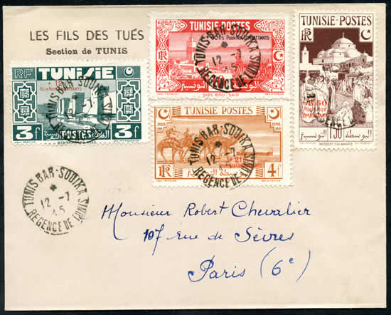 série général Mast sur lettre