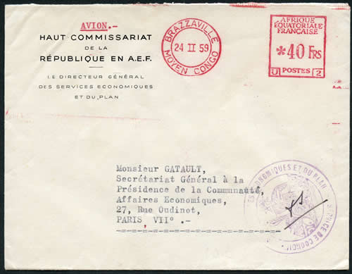 lettre du Haut-Commissariat en AEF