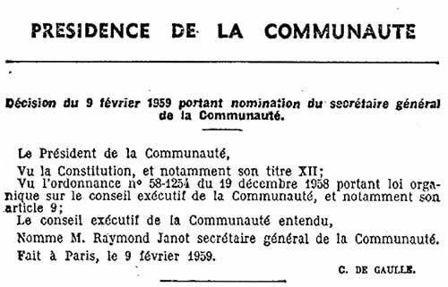 Nomination du secrétaire général