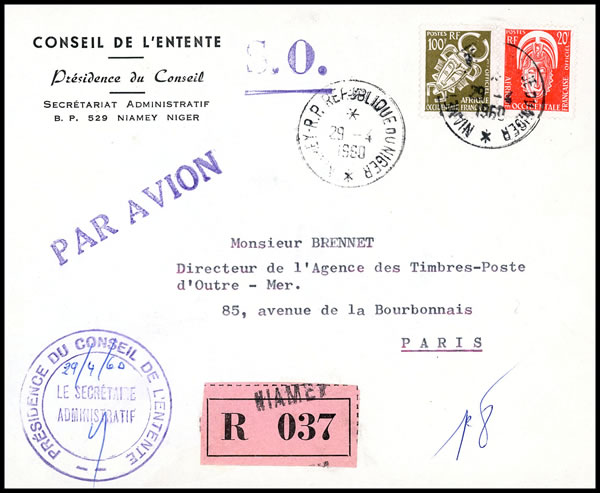 Lettre de la présidence du Conseil de l'Entente