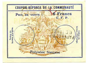 CRC Polynésie 8f manuscrit sur 6FCFP