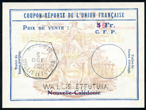 CRUF de Nouvelle Calédonie surchargé Wallis et Futuna