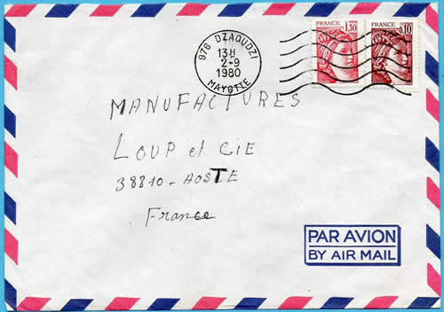 Oblitération mécanique en 976