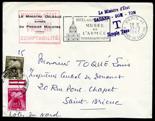 Ministre d'Etat sahara DOM TOM