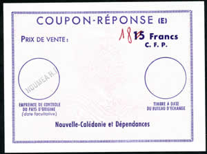 Nouvelle Calédonie CRE 18F sur 15 FCFP