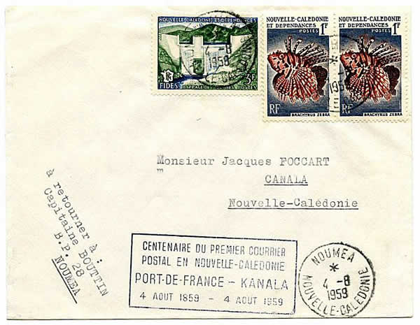 Centenaire premier courrier en NC