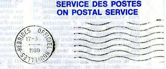 Oblitération mécanique officielle