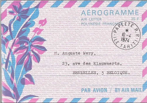 Aérogramme oblitéré