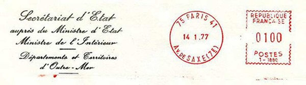 Secrétaire d'Etat DOM-TOM