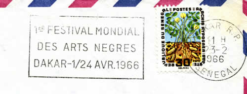 oblitération mécanique festival arts nègres