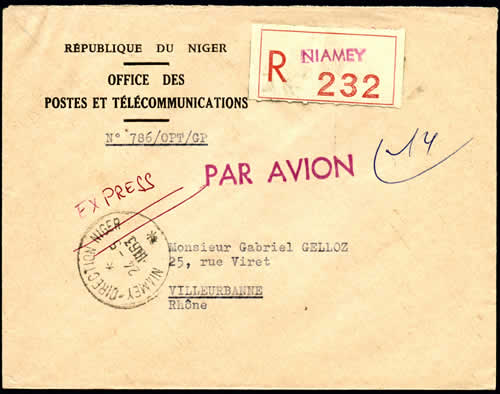Lettre Recommandée Direction Niamey
